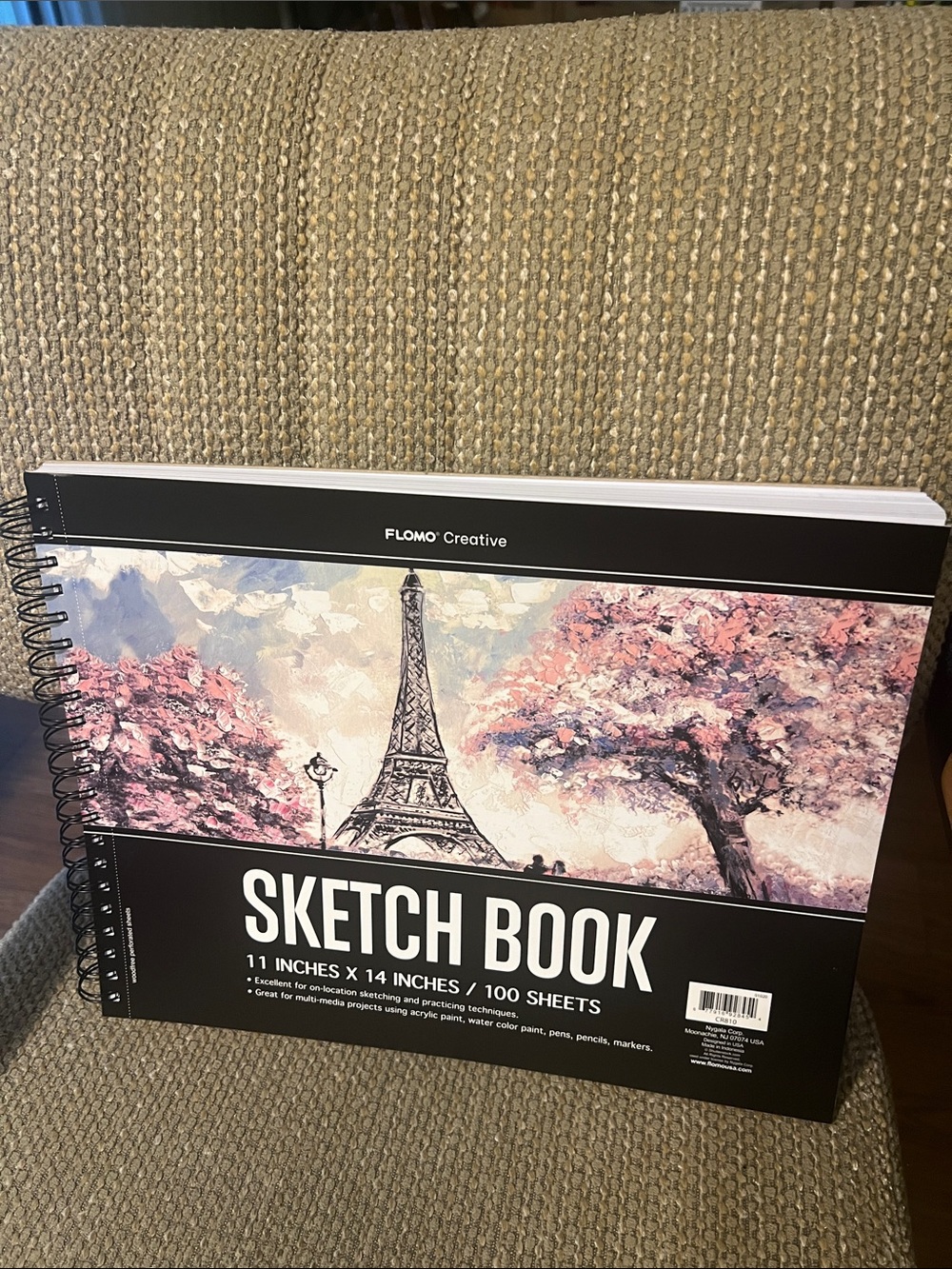 #2794**FLOMO Creative Sketch Book - Black Cover with Paris Artwork